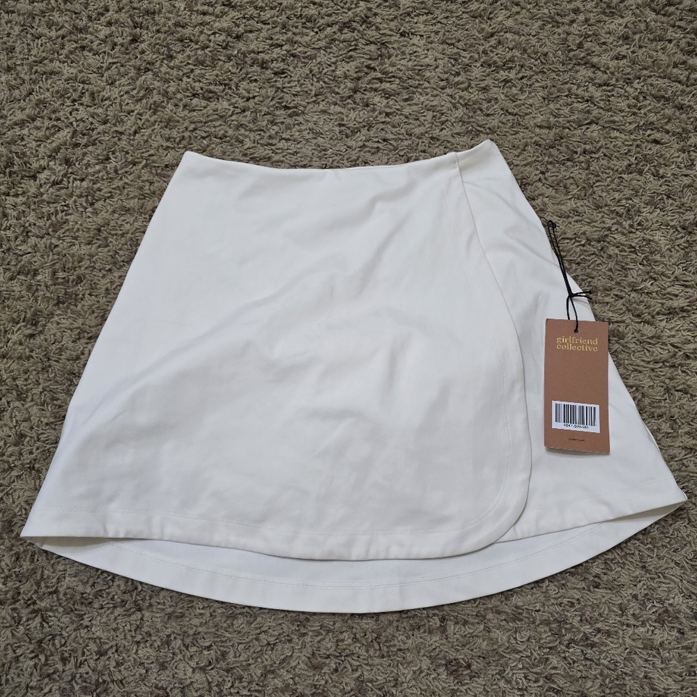Girlfriend Collective Small Ivory Wrap Skort